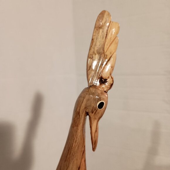 Mexican Souvenir Hand Carved Wooden Bird Sculpture MCM - Picture 6 of 13